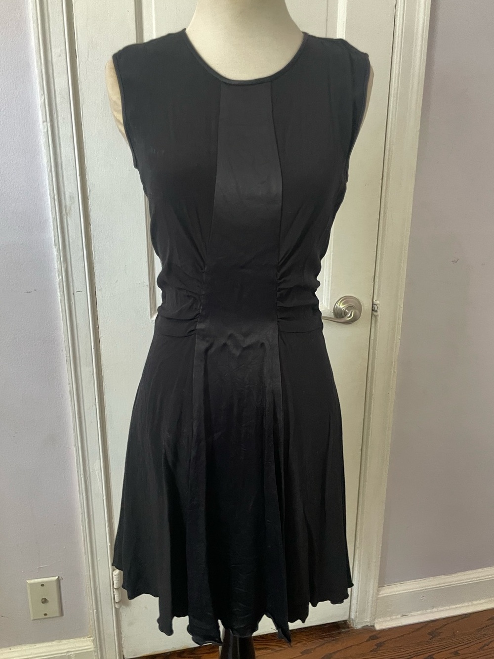 Sandro Paris Black Silk Dress – Size 1 (US 4–6)